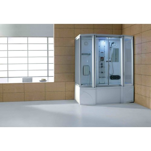 Cabine de douche hydromassante avec hammam et baignoire AT-016