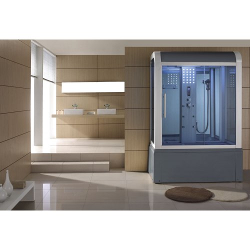 Cabine de douche hydromassante avec hammam et baignoire AT-009